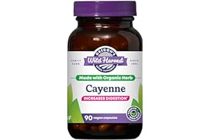 Oregon's Wild Harvest Non-GMO Cayenne Capsules, Organic Herbal Supplements, 90 Count