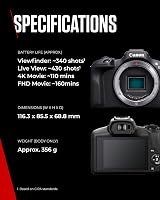 Canon EOS R100 (Body) Compact Mirrorless Camera 24.1 MP 4K Dual Pixel AF view 6