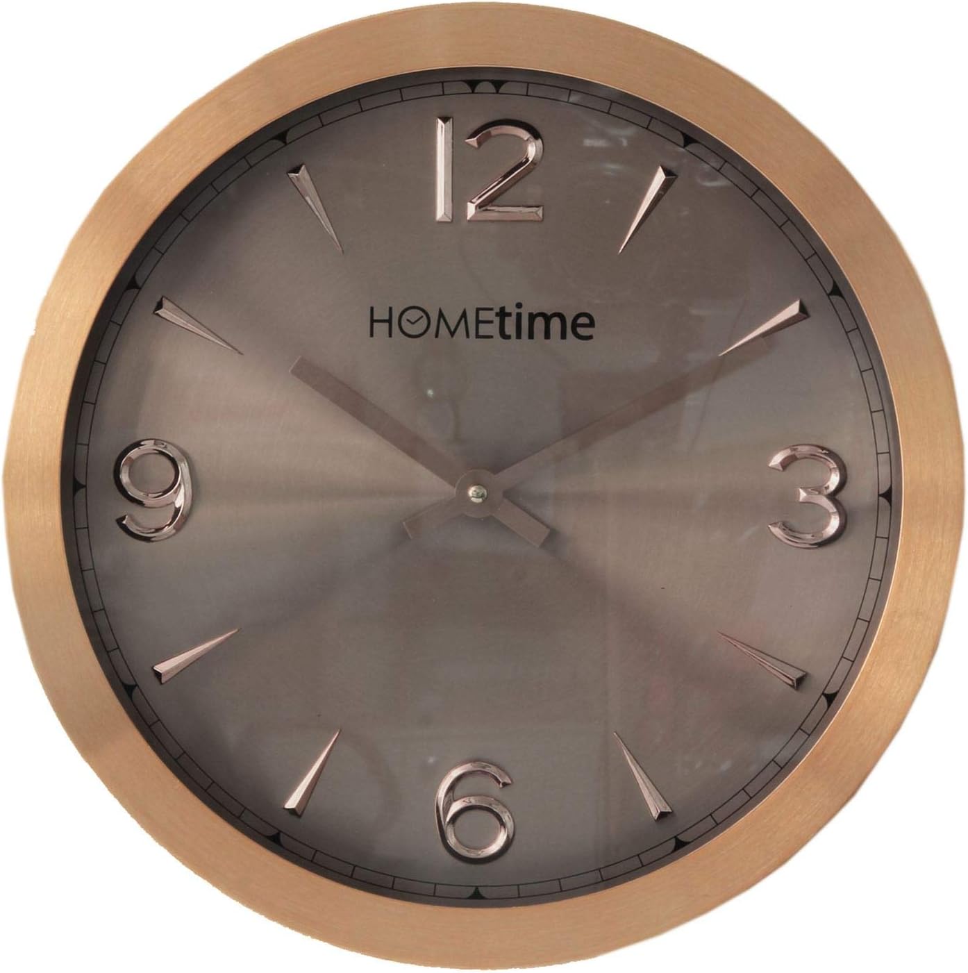 Hometime Shimmer Copper Aluminium Wall Clock Amazon.co.uk Kitchen & Home