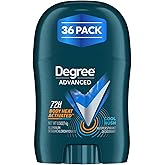 Degree Men’s Travel Deodorant Cool Rush 36-Pack – 72H Body Heat Activated Mini Antiperspirant, 0.5 Oz Ea