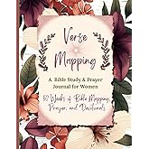 Verse Mapping: A Bible Study, Gratitude, and Prayer Journal for Engaging with Scripture: 52-Week Faith Planner and Devotional, Church Note-Taking Notebook, Perfect Religious Gift for Women