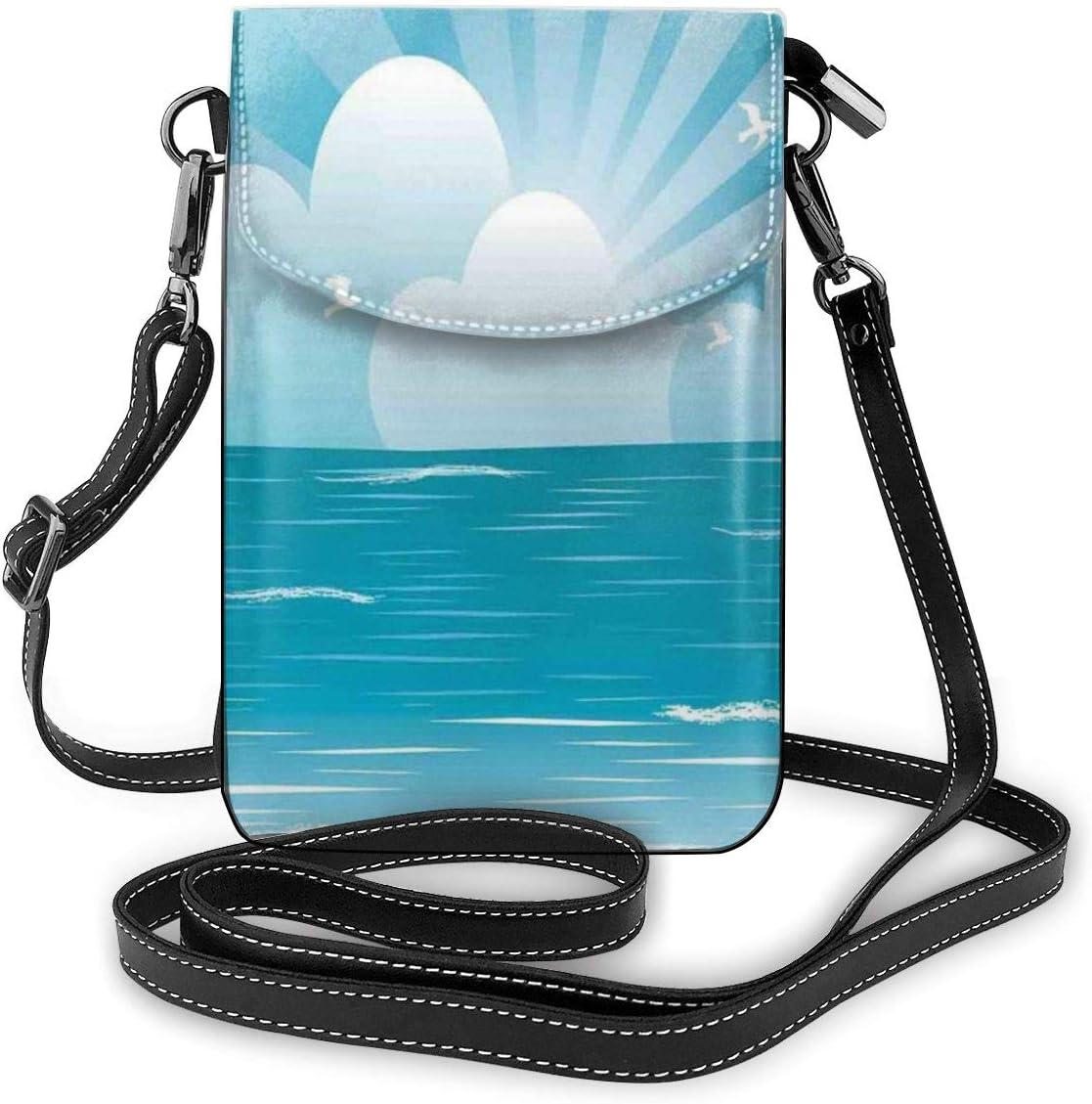 Women Small Cell Phone Purse Crossbody,Cartoon Design Image Of Grand Prismatic Spring In Yellowstone National Park