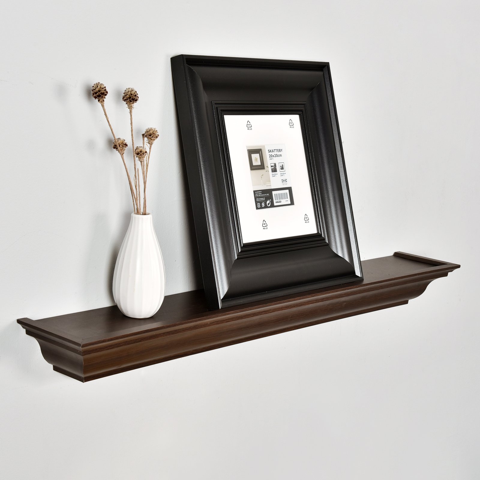 WELLAND Traditional Crown Molding Wall Shelf, 36Inch, Espresso Buy