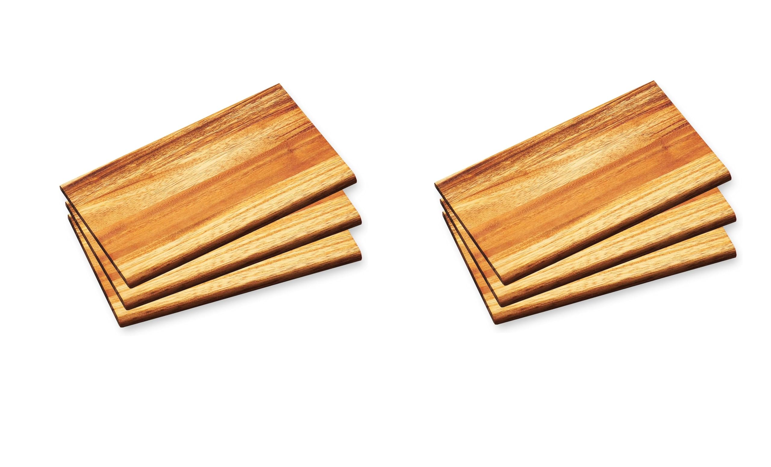 Kesper Set of 6 Breakfast Boards, Acacia Wood
