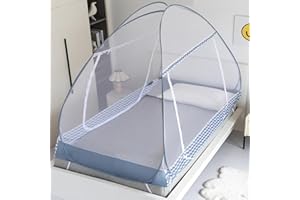 MOSHAKALA Instant Pop-Up Mosquito Net Tent for Bed | Full Enclosure Design with Ultra-Fine Mesh & Portable Foldable Frame | Indoor/Outdoor Camping, Travel Bed Canopy - Easy Setup & Pack up(Double Size)