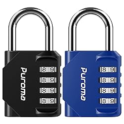 Puroma 2 Pack Combination Lock for Locker 4 Digit