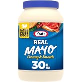 Kraft Mayonnaise, Creamy &amp; Smooth, 30 fl oz Jar | Real Mayonnaise Made with Cage-Free Eggs, a Light Taste &amp; Creamy Texture