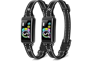Bark Collar, ianciu 2 Pack Dog Bark Collar for Large Medium Small Dogs, Rechargeable Training Collar with Beep, Bark Collar with 5 Adjustable Sensitivity, Anti Barking Device for Dogs