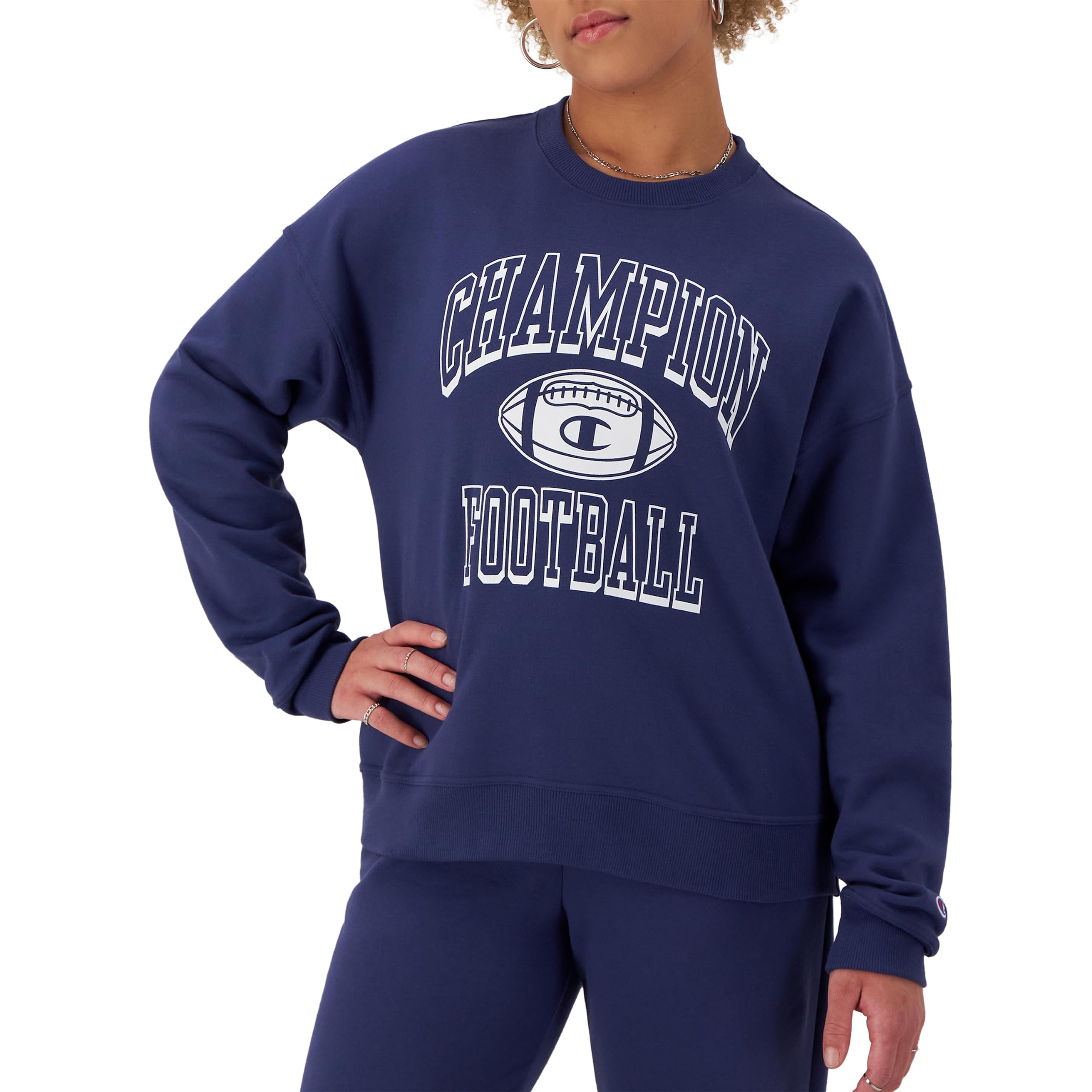 Champion Women’s Sweatshirt, Powerblend, Fleece Crewneck, Warm Sweatshirt for Women, Graphic
