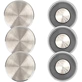 Luxfuel 18oz/24oz Glass Water Bottles Stainless Steel Cap for Zukro/Sursip/Brieftons/18oz Glass Juice Bottles Replacement Lids Fits Bottle with 1.49 Inch Mouth Opening, Leak-Proof, Set of 6