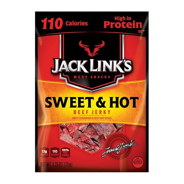 JACK LINKS SNACK FOODS BEEF JERKY SWEET&HOT), JACK LINKS SNACK FOODS,1.25 OZ