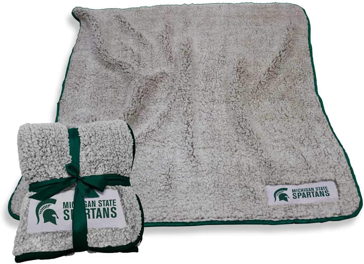Logo Frosty Fleece 60 X 50 Blanket (Michigan State Spartans - Team Color, ) : Sports & Outdoors
