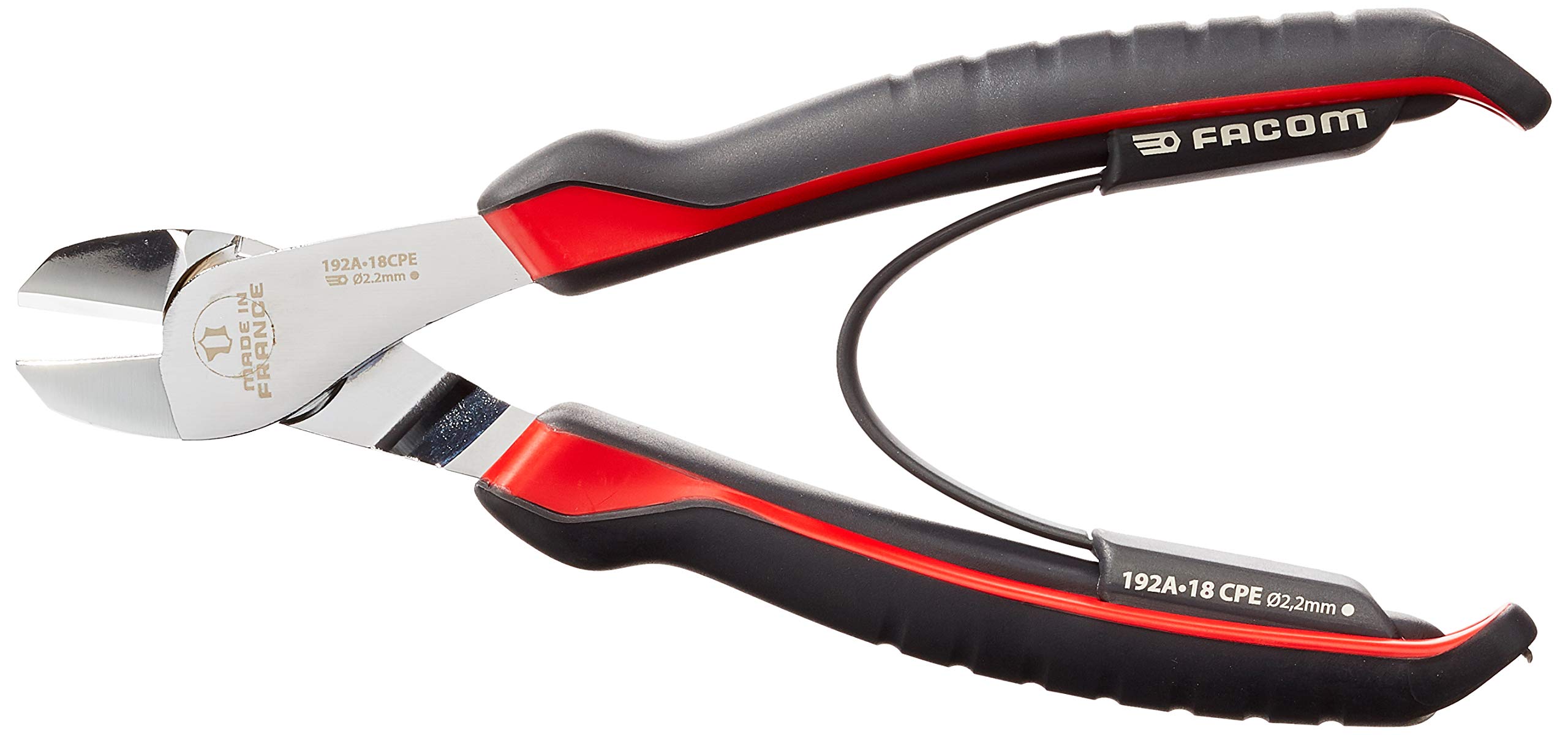 FACOM 192A.18CPEPB Diagonal Cutting Pliers, Red and Black, 180 mm (Type 1)