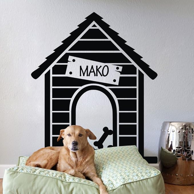 Dog House Wall Decal Personalized Name Wall Quote Pet Wall
