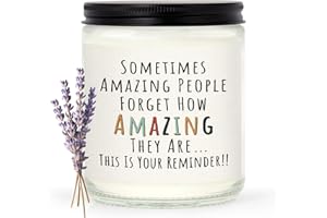 Craftique Candle Gifts for Women- You're Amazing Candle- Christmas Stocking Stuffers Birthday Gifts for Women Friendship, Thank You/Inspirational Gift for Woman Her Friend Girlfriend Sister, Lavender
