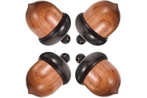 CIMAXIC 4pcs DIY Acorn Pendant Charms for Crafting Jewelry Making Delicate Texture and Luster Wooden Acorn