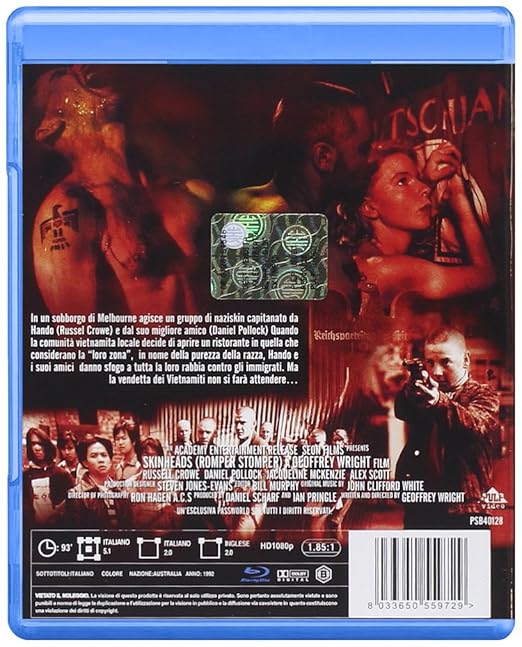 Amazon Com Skinheads Blu Ray Italian Import Russell Crowe Daniel Pollock Geoffrey Wright Movies Tv
