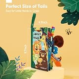 hahaland Jungle Tails Sensory Soft Book for Babies 10 Texture Pages Crinkle view 8