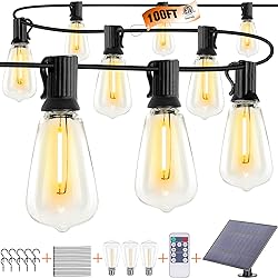 Solar string lights outdoor waterproof 100ft with
