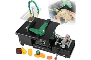 Gemstone Polishing Grinding Machine,Miniature Precision Table Saw,Jewelry Lapidary Saw for Cutting Rocks, Polisher Tool Kits,
