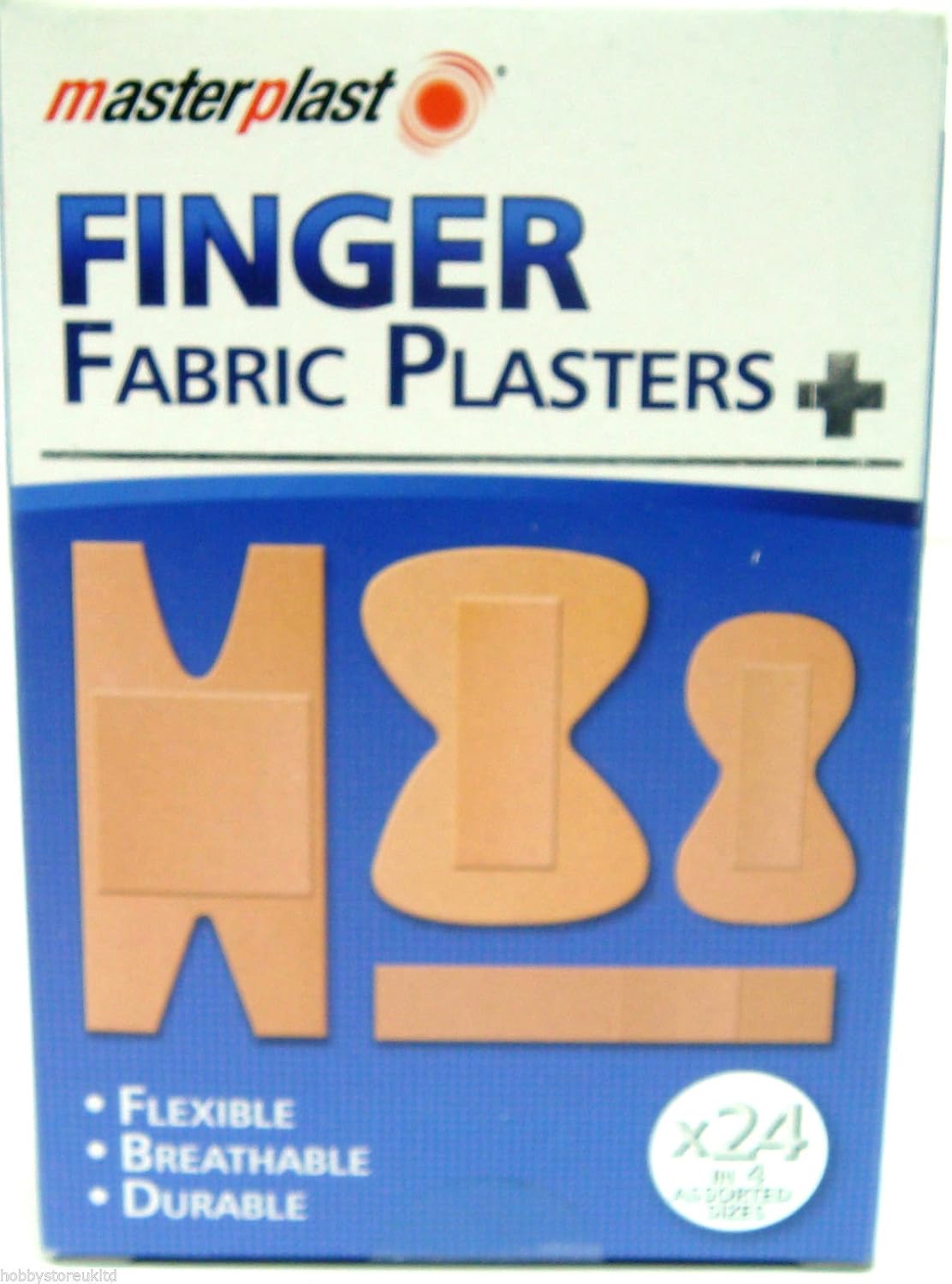 Fabric Plasters Finger Plasters Fabric Bandage First Aid Plaster Strip x 24, Brown, 24 Count (Pack of 1) - Image 3