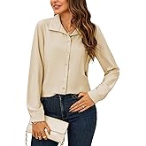 JMITHA Womens Long Sleeve Button Down Shirts Dressy Casual Tops Work Blouses
