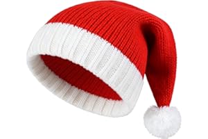 Christmas Hat for Kids 1-4 Years Santa Winter Baby Slouchy Beanie Windproof Warm Knit
