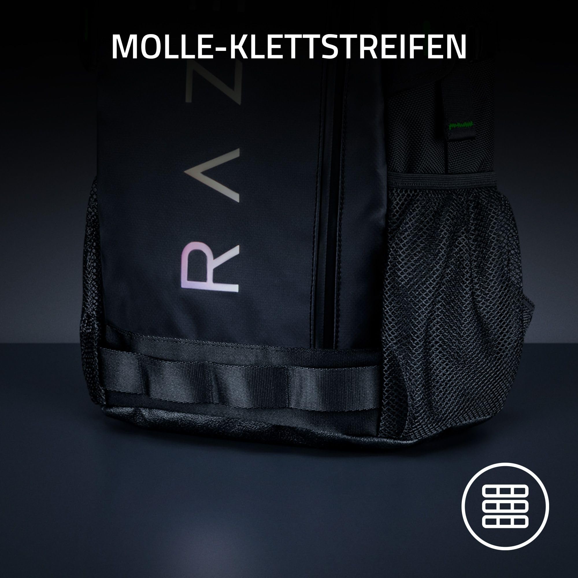 Razer Rogue V3 Backpack (13,3") Chromatic Edition - Kompakter Reise Rucksack (Fach für Laptop bis 13 Zoll, Abriebfest, Außenhülle aus Polyester) Schwarz 8