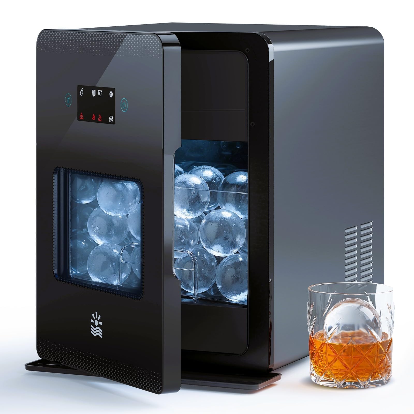 Photo 1 of 2'' Clear Ice Ball Maker – 4 Ice Spheres in 35min, 144 pcs/Day, Auto&Manual Fill, Fast Ice Machine with LCD Touch Panel, Self-Cleaning, Quiet Home & Bar Ice for Whiskey Bourbon Parties
