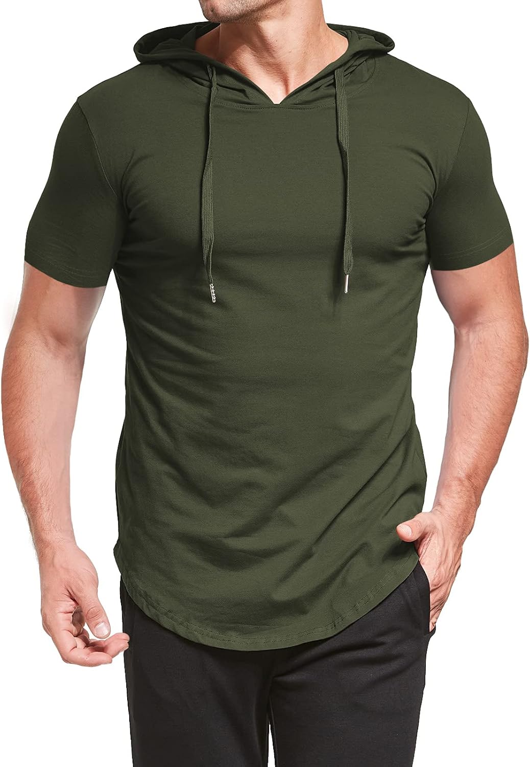 Aiyino Men's S-5X Short Sleeve Fashion Athletic Hoodies Sport Sweatshirt Hip Hop Pullover at  Men’s Clothing store