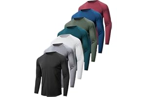 BALENNZ Long Sleeve Tee Shirts for Men - Moisture Wicking Quick Dry Long Sleeve Shirts UV Sun Protection T-Shirts for Running
