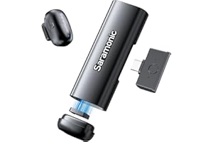 Saramonic Air SE Wireless Lavalier Microphone, 48kHz/24Bit, USB-C Mini Microphone for iPhone 15/16/17, Android, Clip-on Micro