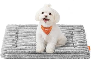 Feandrea Dog Bed Mat, S, 60 x 45 cm, Pet Blanket for Dogs and Cats, Machine Washable Warm Pet Mattress, Dove Gray UPPB041GD01