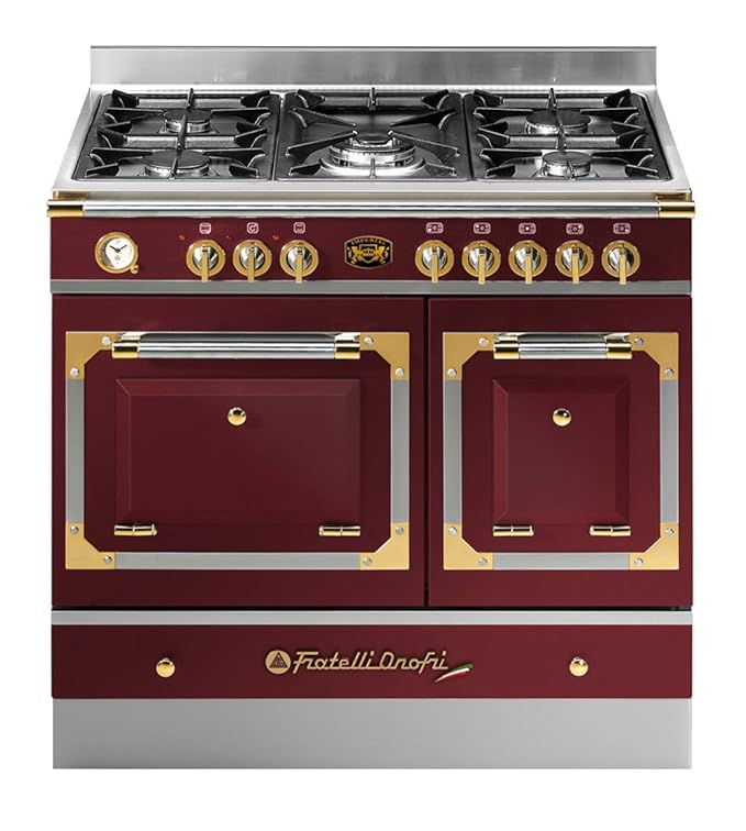 Fratelli Onofri Imperial 900 range cooker, burgundy, Amazon.co.uk