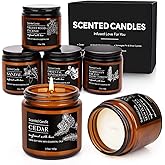 Candles for Men, 6 Pack Scented Candles for Home, Natural Aromatherapy Soy Candles Set, Long Burning Candles Gifts for Women Christmas Fathers Day, Husband, Him, Dad, Birthday