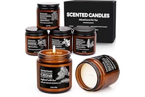 AOTTOM Candles for Men, 6 Pack Scented Candles for Home, Natural Aromatherapy Soy Candles Set, Long Burning Candles Gifts for Women Christmas Fathers Day, Husband, Him, Dad, Birthday