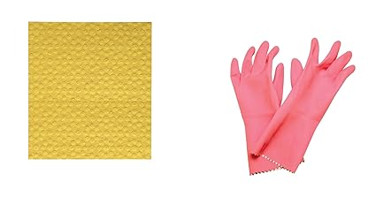 Scotch-Brite Kitchen Gloves and Sponge Wipe Combo Set