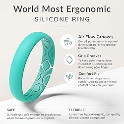 ThunderFit Women Breathable Silicone Promise Rings