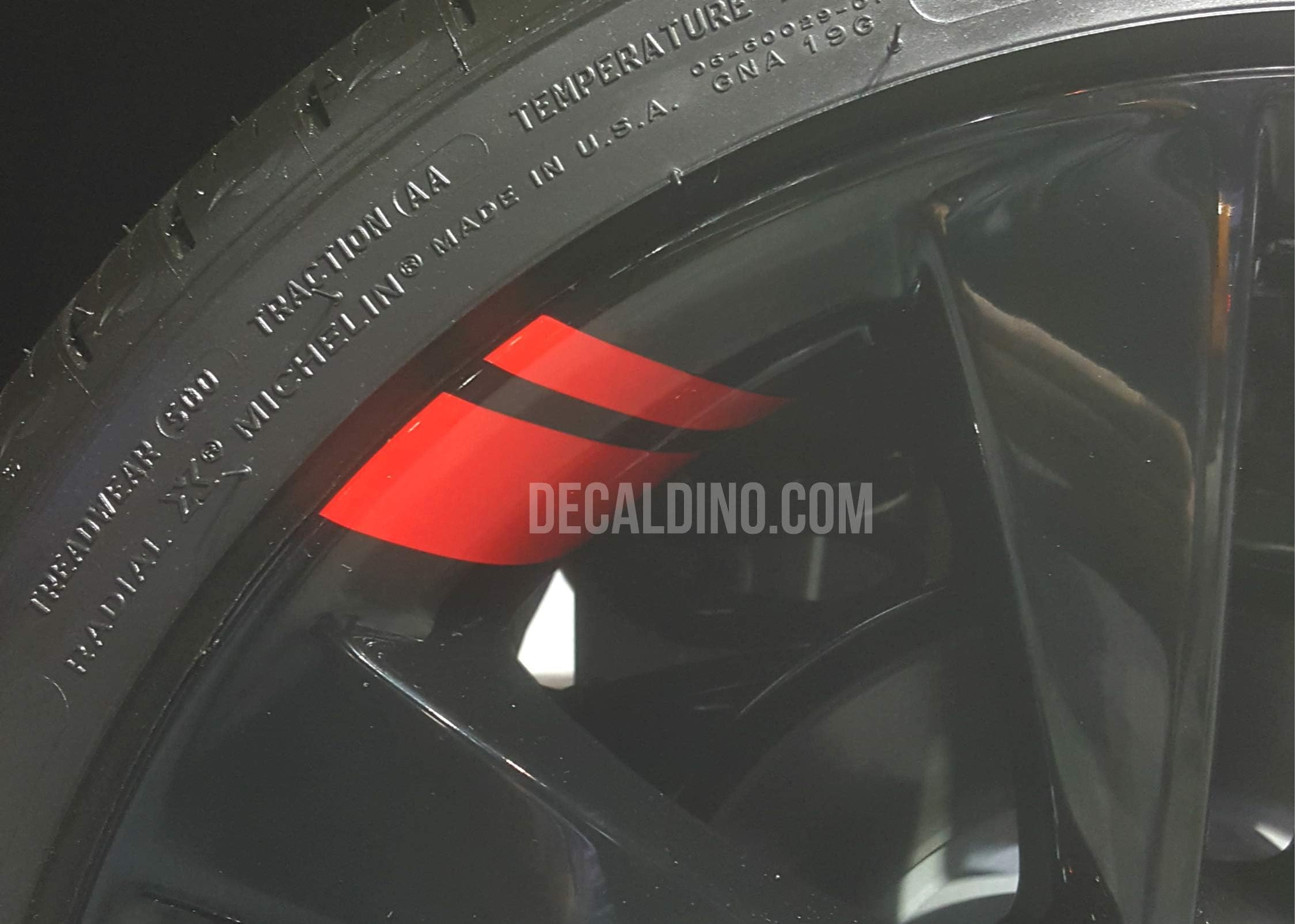 Wheel Hash Mark Redline Decals v2 for Silverado + LightRed