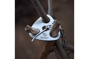 Xergur Camping Tripod Board - Turn Branches into Campfire Tripod, Stainless Steel Campfire Support Plate with Adjustable Chain for Hanging Cookware - Perfect Camping Accessories for Outdoor Cooking