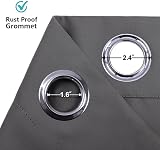 PONY DANCE Thermal Blackout Curtains Grey 254 x 210 cm Eyelets view 8