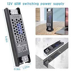 DC 12V 5A 60W Switching Power Supply, Universal