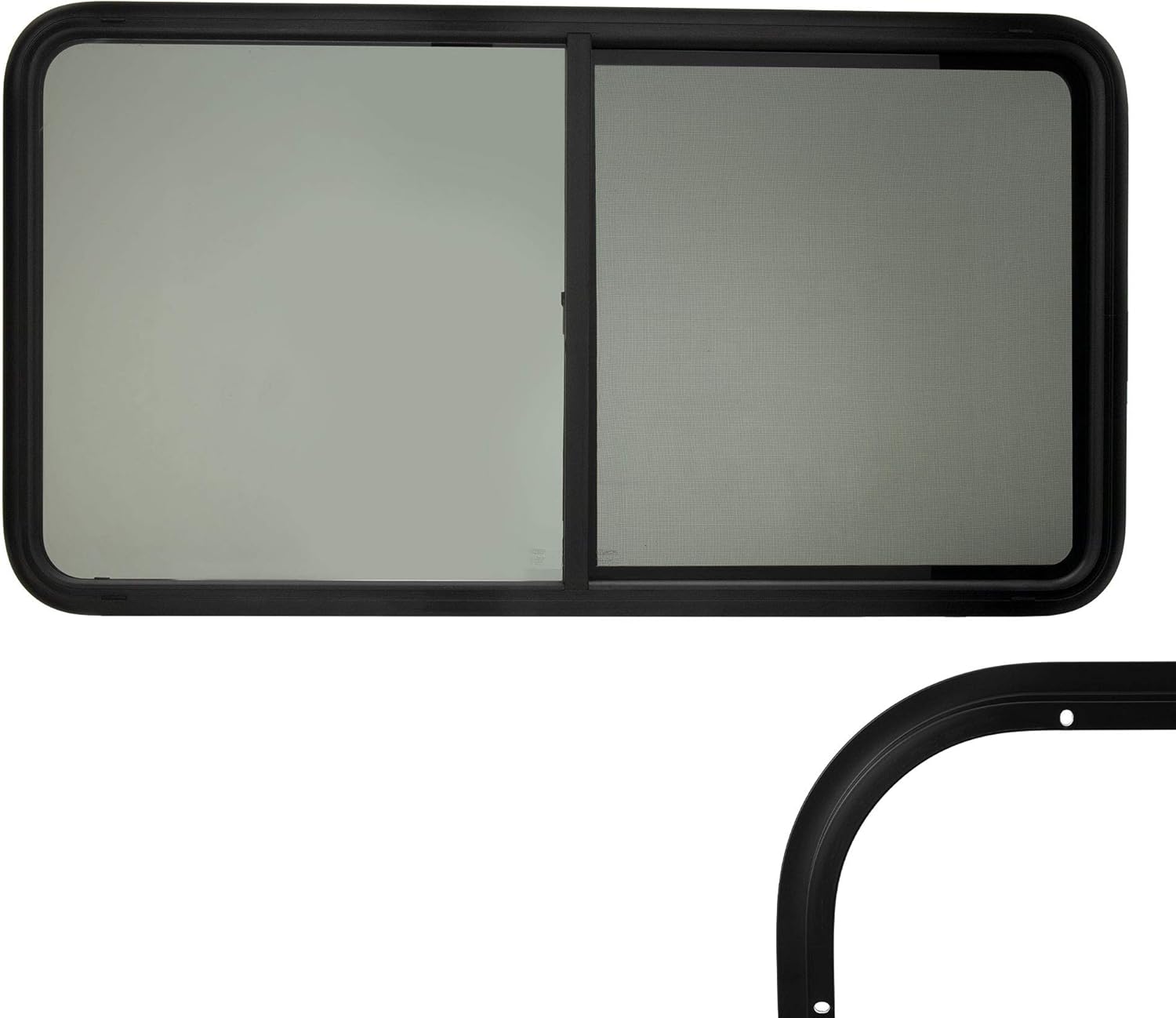 RecPro RV Window 60" W x 30" H Teardrop Horizontal