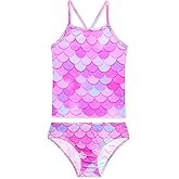 Bathing Suit for Girls 2 Piece Sleeveless Swimsuit Camisole Swimwear with Briefs UPF 50+ Sun Protection