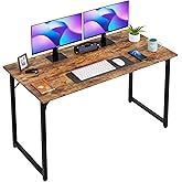 PayLessHere | 47 Inch Computer Desk | Vintage | Office Desk with Metal Frame, Adjustable Feet | Water-Resistant, Scratchproof Surface | Sturdy Writing Table for Home Office or Study | Pack of 1