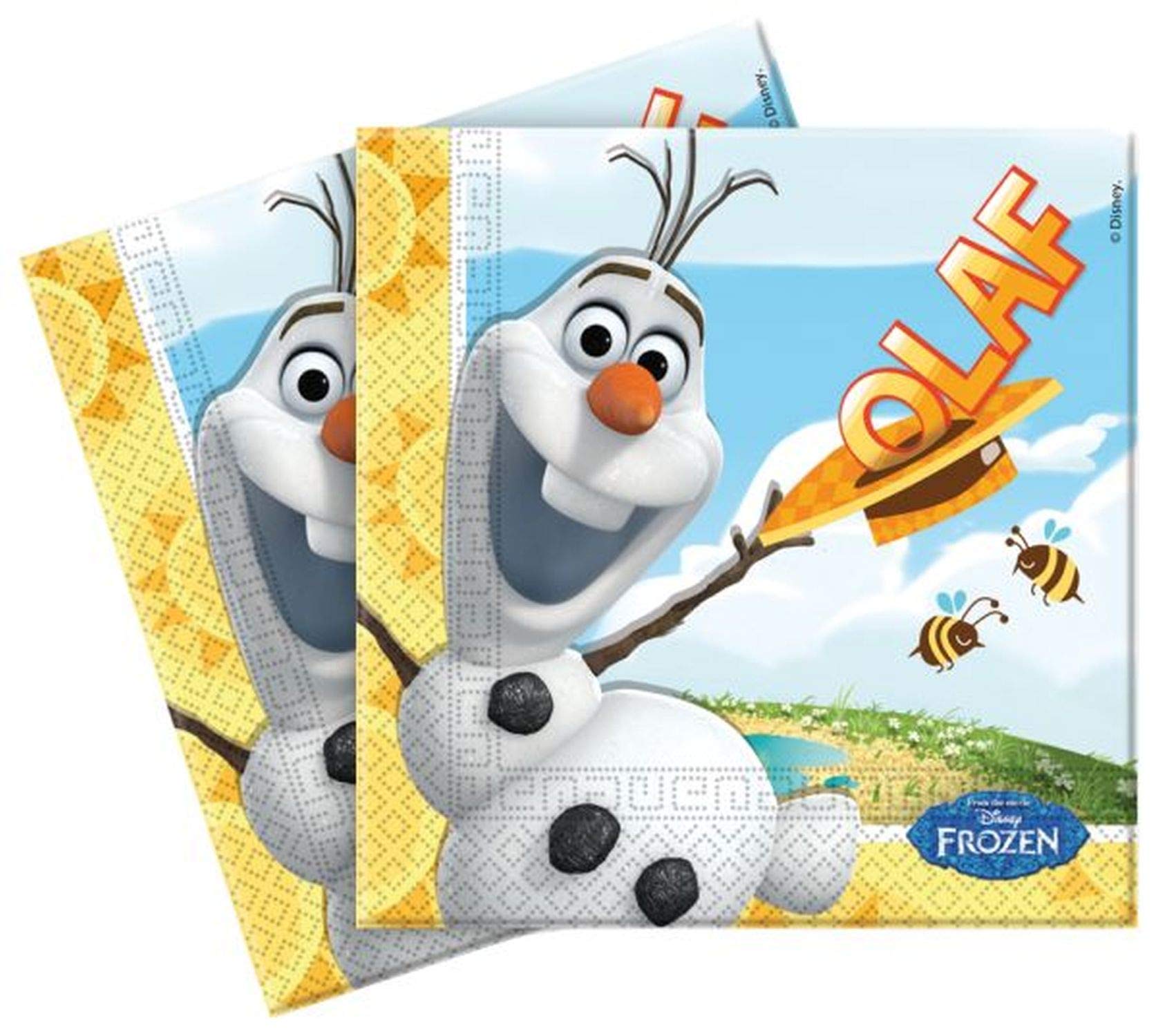 Disney Unique Party 71995 Frozen Paper Napkins, Pack of 20 featuring Summer Olaf