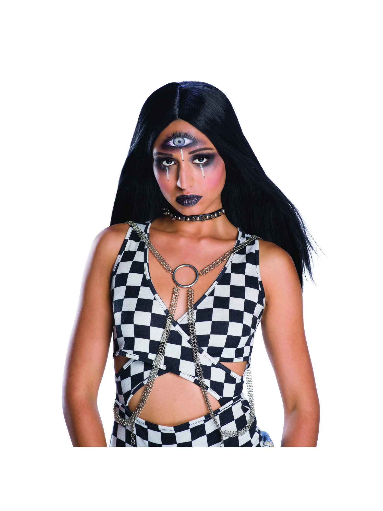 Bristol Novelty Women's Black Luxury Long Adult Wig, One size Halloween, World Book Day