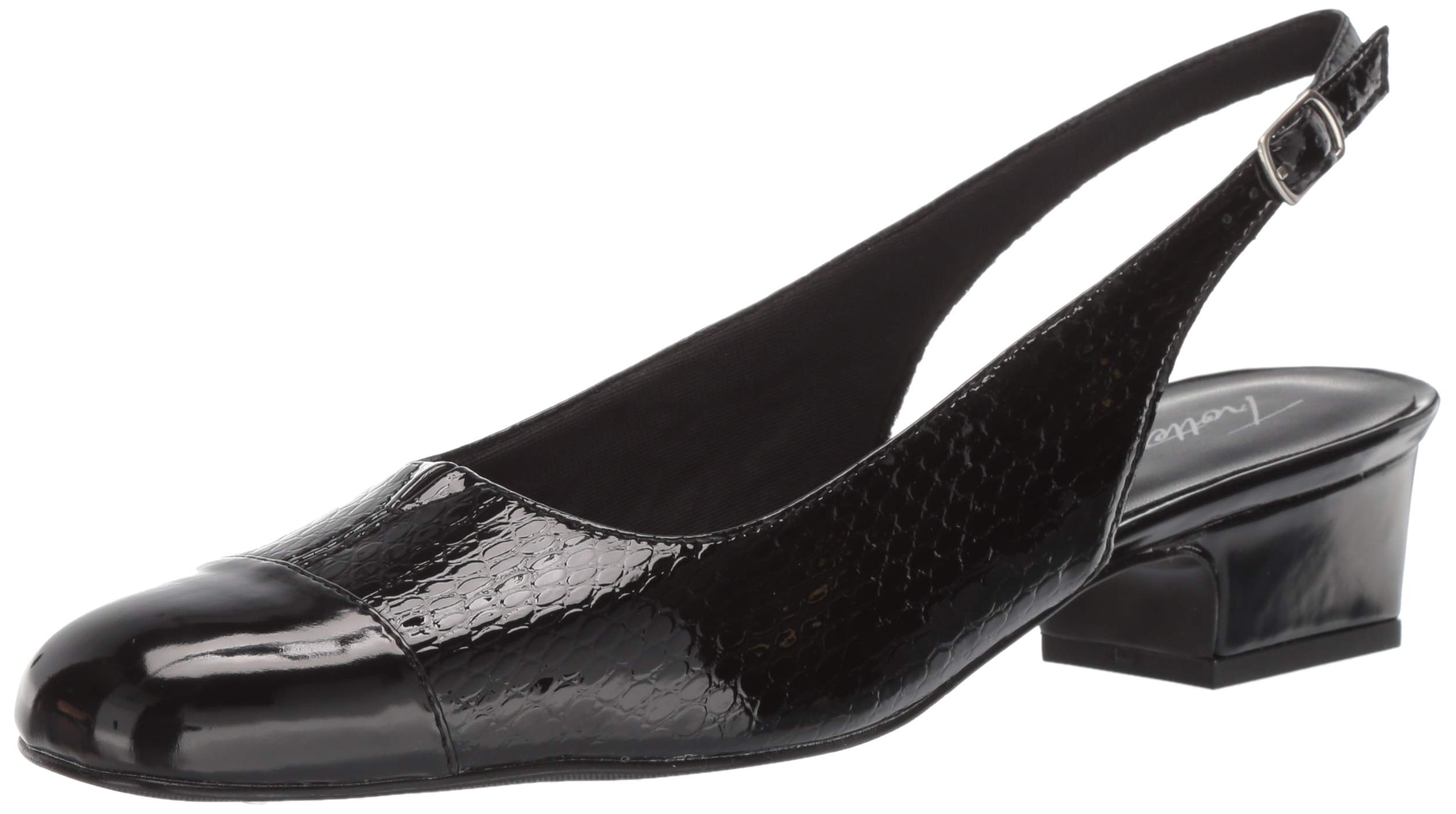 Trotters womens Dea, Black Snake, 7.0 S US