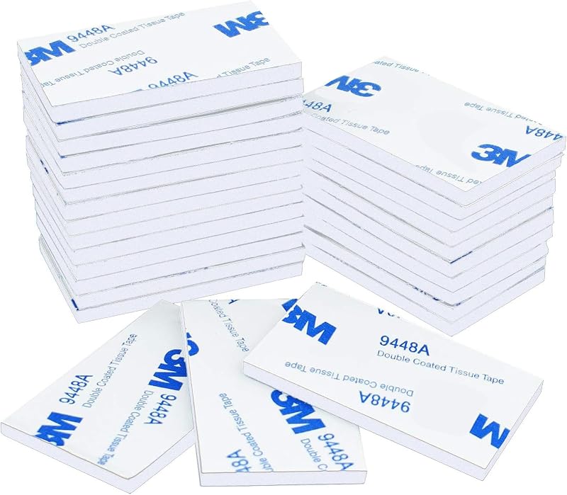 SHUXIA 50pcs Double Sided Sticky Pads 3mm Thick White 50x30mm Heavy Duty