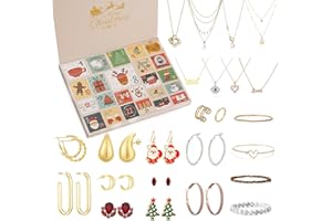 SEMOYA 2023 Jewelry Advent Calendar for Adult Women Girls, 24 Days of Christmas Countdown Advent Calendar Xmas Gift Box 2024 New Year Necklace Bracelet Gifts Calendario de Adviento Joyas Para Mujer